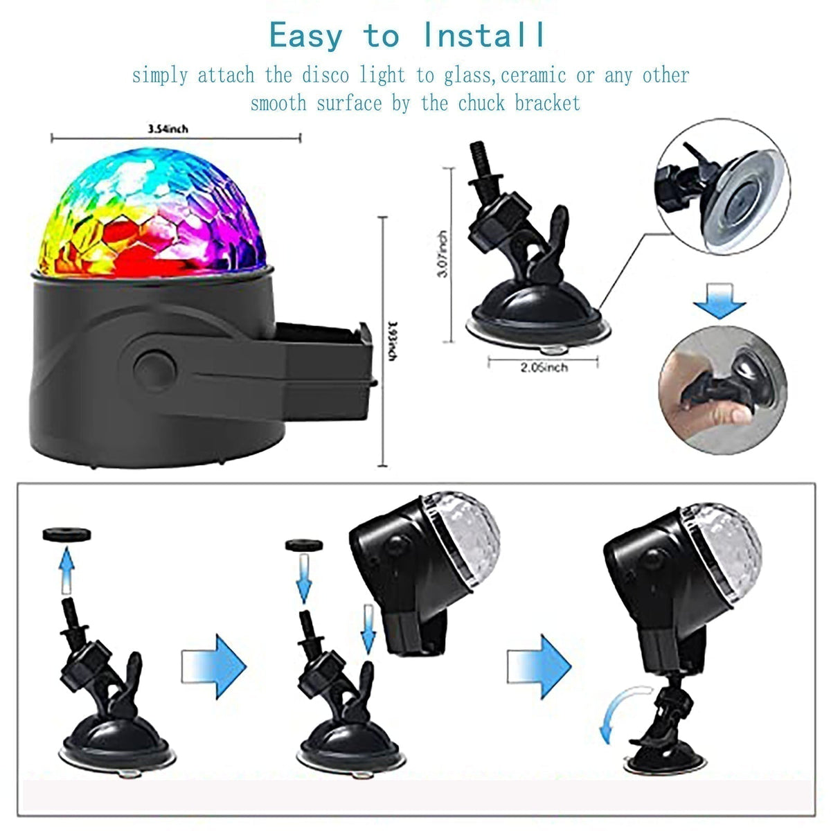 🔥 -50% POUR UNE DURÉE LIMITÉE ! Boule disco LED rotative – Effet RGB stroboscopique, branchement E27 instantané, consommation ultra-faible (1W) !
