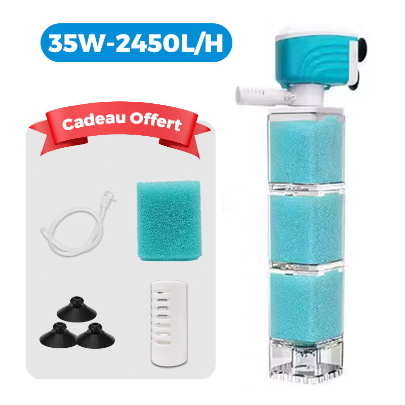 🐠 60% DE RÉDUCTION ! 💦 Filtre Aquarium Automatique - Élimine les Déchets et Mantient l'Eau Claire, Silencieux et Économique 🌊📦