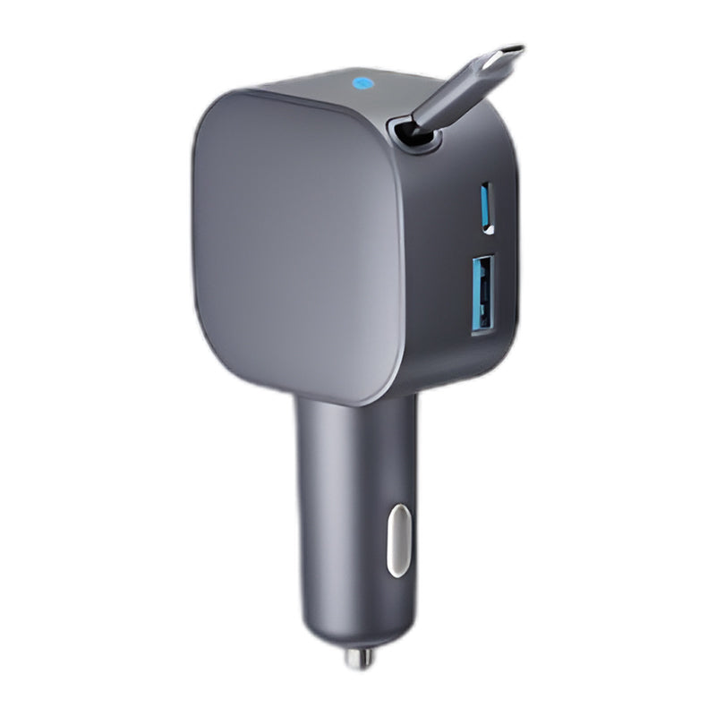 Chargeur de Voiture Compact à Câble Rétractable📢📢3 dernières heures : Grande vente⏰⏰