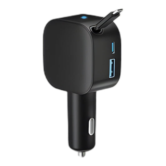 Chargeur de Voiture Compact à Câble Rétractable📢📢3 dernières heures : Grande vente⏰⏰