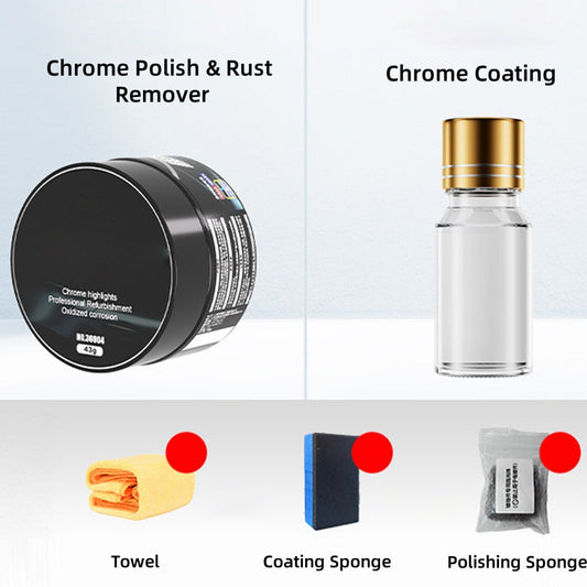 Kit de Polissage Chromé & Détachant de Rouille pour Voiture