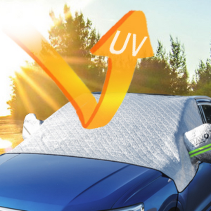 🚗 ACHETEZ 2 OFFREZ 1! ✨ Couverture Magnétique Contre la Neige pour Pare-brise - Isolation Thermique 4 Couches avec Installation Rapide pour Protection Antigel ❄️🔗