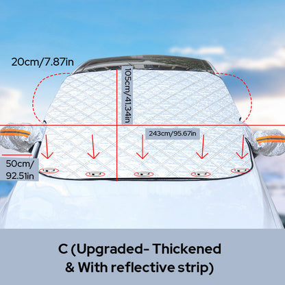 🚗 ACHETEZ 2 OFFREZ 1! ✨ Couverture Magnétique Contre la Neige pour Pare-brise - Isolation Thermique 4 Couches avec Installation Rapide pour Protection Antigel ❄️🔗
