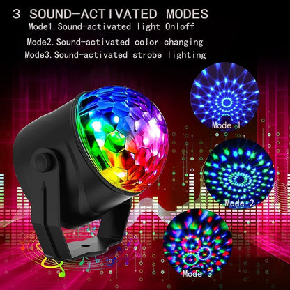 🔥 -50% POUR UNE DURÉE LIMITÉE ! Boule disco LED rotative – Effet RGB stroboscopique, branchement E27 instantané, consommation ultra-faible (1W) !