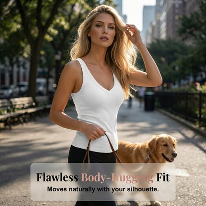 🥳SOLDES D'ÉTÉ🥳💞PLUS DE 50 000 EXEMPLAIRES VENDUS !💥30 % DE RÉDUCTION ! 🔥Débardeur à col en V côtelé pour femme